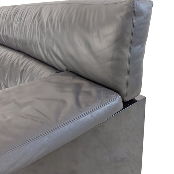 Knoll Brigadier Dreisitzer Leder schwarz Cini Boeri Hochlehner – 3-5 Sitzer Sofas, Wood, Leather (photo 9 of 12)