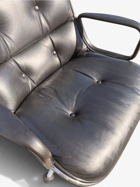 Executive Armchair Charles Pollock Knoll black leather – Chrome (photo 16 of 16)