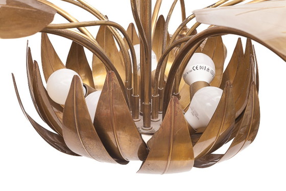 Lustre Nénuphar 10 Feux Maison Jansen – Brass (photo 6 of 11)
