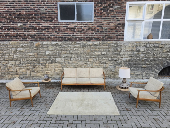 Image 1 of Ensemble de sièges Knoll Antimott années 60, canapé, fauteuils, bancs, style vintage milieu du siècle