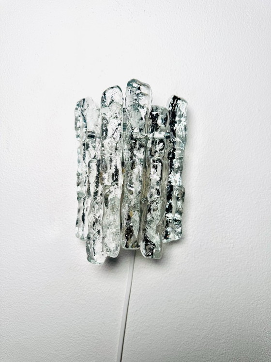 Image 1 of Model 4541 ice glass wall lamp by J.T. Kalmar for Kalmar Franken, Austria, circa 1960s