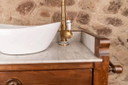 Antique marble and wood washstand in Louis-Philippe style.