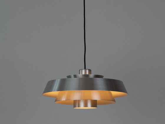 Deense Vintage Nova Hanglamp van Jo Hammerborg, Fog Og Morup, 1963 – Fog & Mørup, Hanglampen, Aluminium (photo 3 of 12)