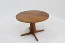 Vintage Danish Round Extendable Dining Table Teak Wood 1960s Gudme