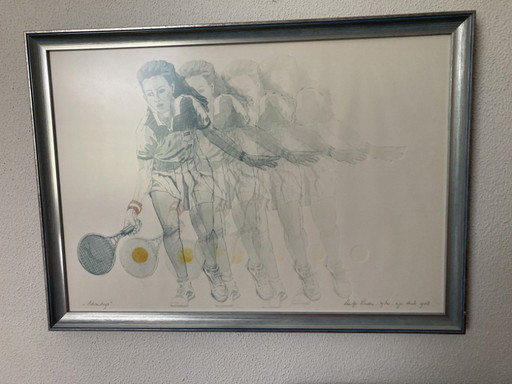 Serigrafia originale incorniciata di Leentje Linders