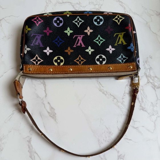 Louis Vuitton Monogram Multicolor Pochette Accessoires – Clutches, Lienzo, Ante, Vintage (photo 9 of 22)