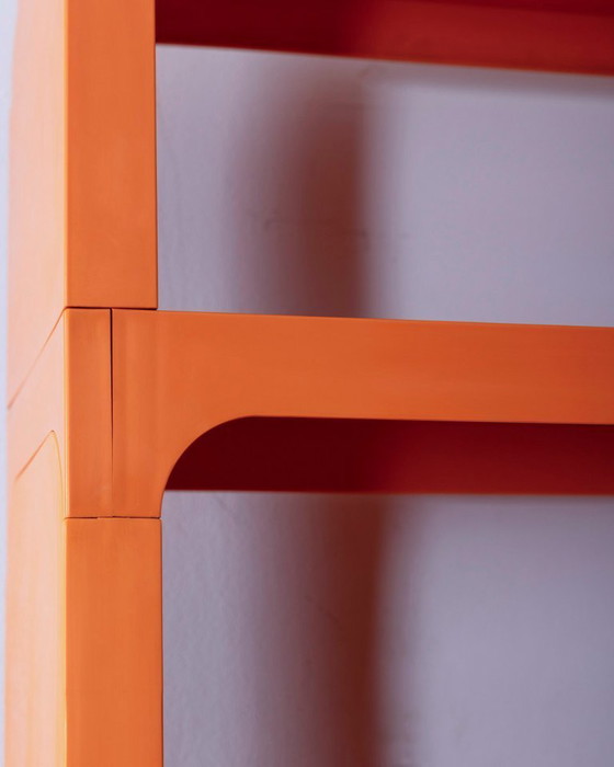 Image 1 of Bibliothèque d'angle vintage en plastique des années 1970, conçue par Olaf Von Bohr pour Kartell