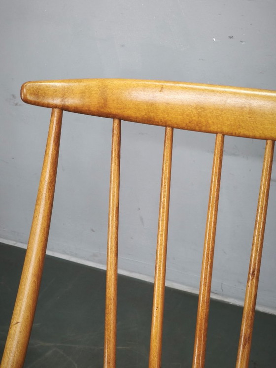 Rocking chair Danish Modern Illum Wikkelsø par Niels Eilersen, années 1960 – Wood (photo 6 of 12)