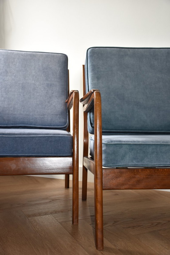 Set di due Poltrone Mid-Century eleganti “Design danese anni '60” – Wood, Textile (photo 4 of 6)