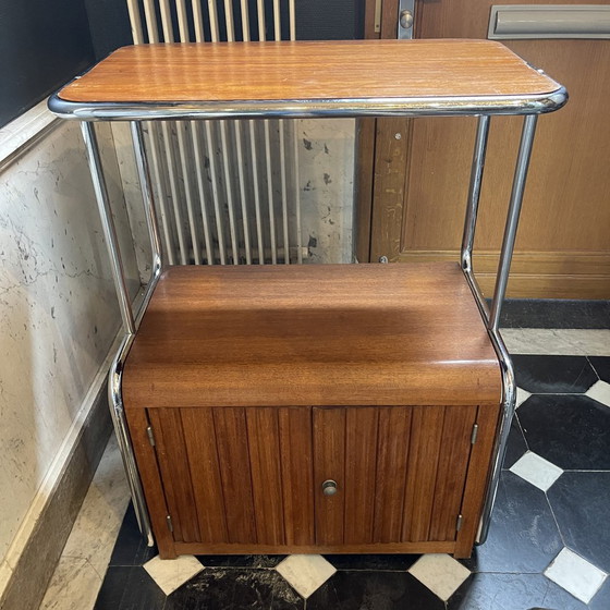 Modernistisch Art Deco Bauhaus Dressoir van Buisstaal & Hout, 1930 – Glass (photo 6 of 16)
