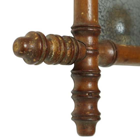 Image 1 of Antieke Houten Faux Bamboe Spiegel