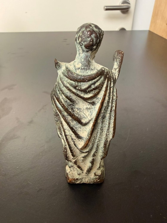 Bronzestatuette eines römischen Kaisers – Bildhauerei (photo 3 of 5)