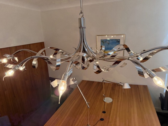 Jacco Maris Ruban Plié Suspension Chrome 8 Bras – Plafonniers (photo 4 of 5)
