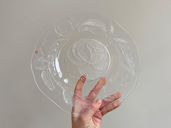 1x Oiva Toikka for Iittala Pioni Large Plate / Serving Plate – Tableware, Glass, Vintage (photo 6 of 6)