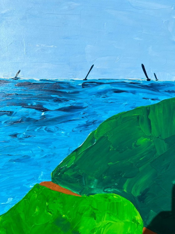 Image 1 of Acrylique Sur Papier Teinté 250g. Format A4 30x21cm.