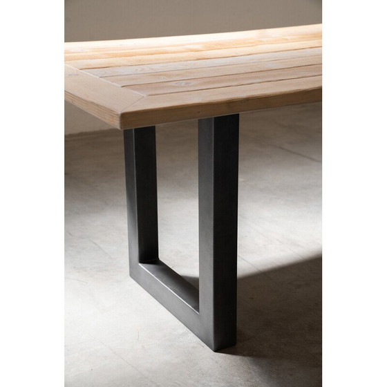 Image 1 of Vintage brushed spruce table by Maxvintage sas