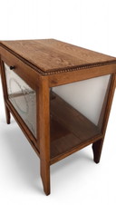 Art Deco Amsterdam School tea cabinet with cut glass