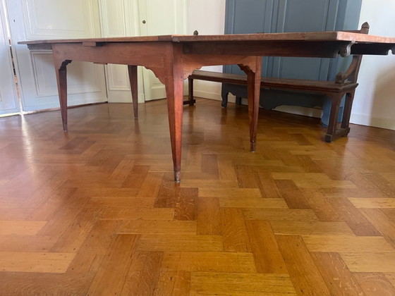 Tavolo da fattoria allungabile Tavolo da pranzo antico francese XIX secolo – Tavoli da pranzo, Legno (photo 4 of 25)