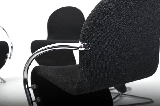 Image 1 of Verner Panton para Fritz Hansen 1973 Serie 1-2-3 Base de mariposa