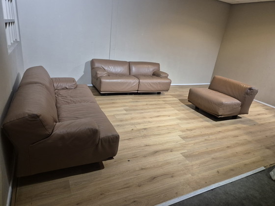 Image 1 of Cassina 707 Fiandra sofa set - Vintage - Leather - Design -ZGAN