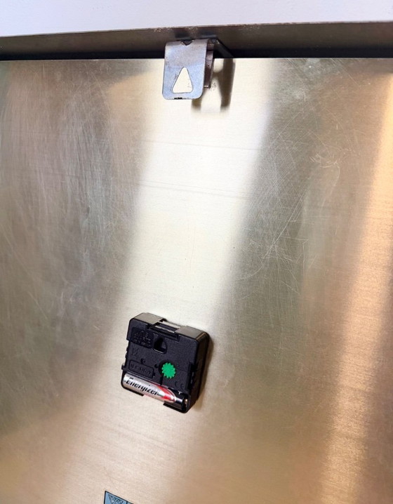 Image 1 of Reloj de pared cuadrado gris grande de Pragotron, años 70