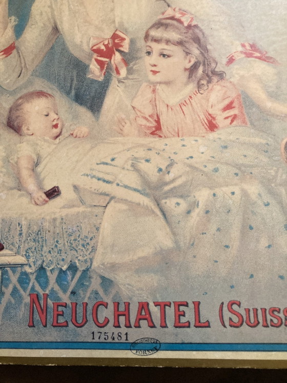 Insegna pubblicitaria vintage di lusso Cartone Ph. Suchard Bernard Carant 57 x 42, Oggetti decorativi, Carta (foto 6 di 7)