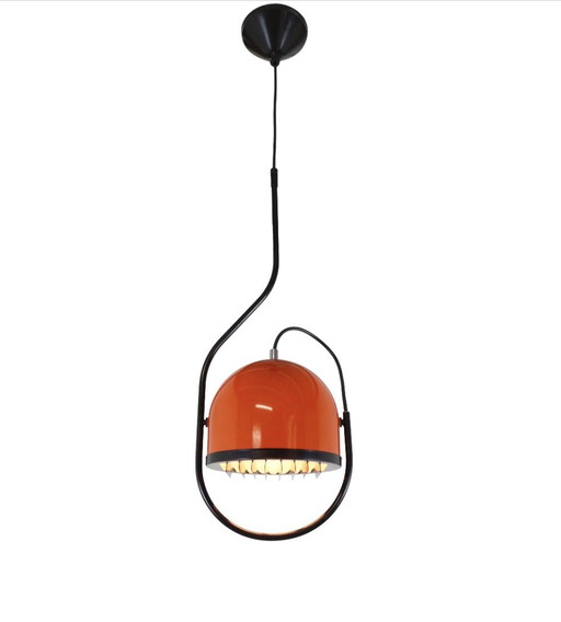 Vintage Orange Space Herda Ceiling Lamp Seventies 