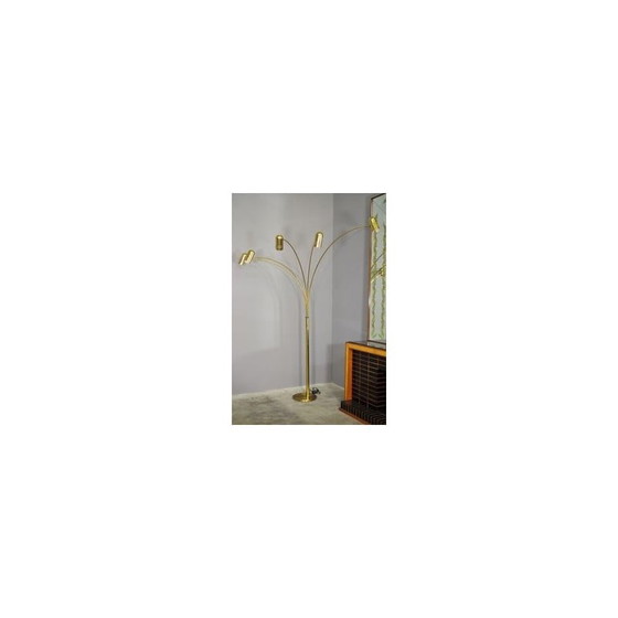 Image 1 of Vintage brass floor lamp, 1970s