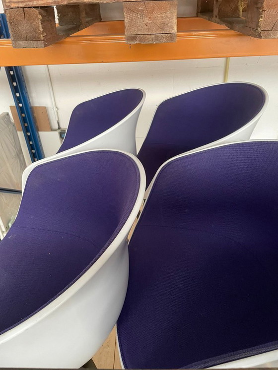 Image 1 of 5x HAY about a chair AAC22 dining chairs white - Upholstered interior purple