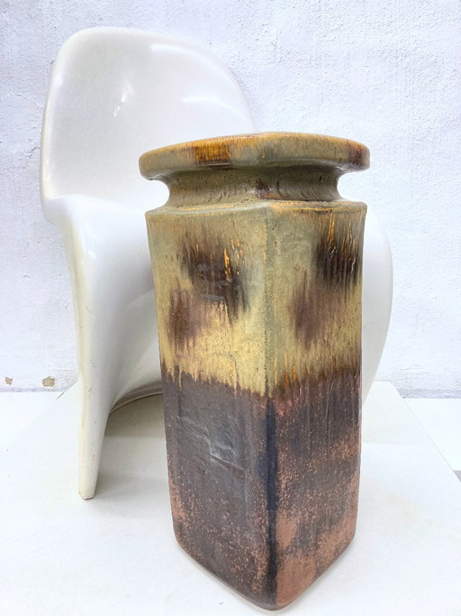 Large vase, studio ceramic by Steuler, design by Heiner Balzar, 50 cm high, 1960s/70s