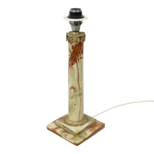Lampe colonne classique en marbre onyx