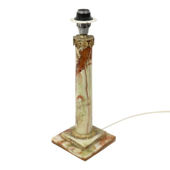 Image 1 of Lampe colonne classique en marbre onyx
