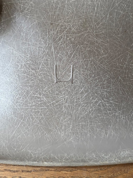 Image 1 of 3 Vintage Eames DSW Fiberglass Stoelen (Herman Miller) – Elephant Grey & Greige – Walnut Base