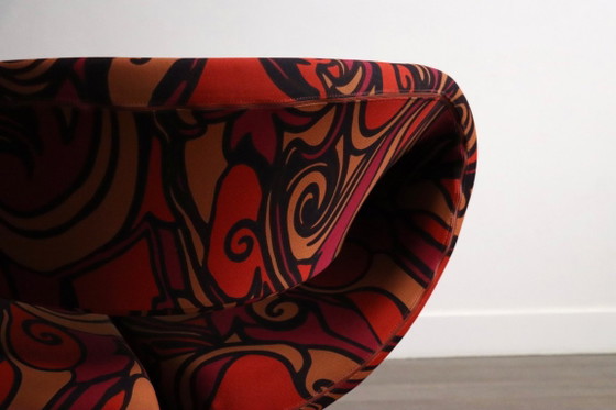 Image 1 of Pierre Paulin Ribbon-stoel in Jack Lenor Larsen Momentum-stof voor Artifort