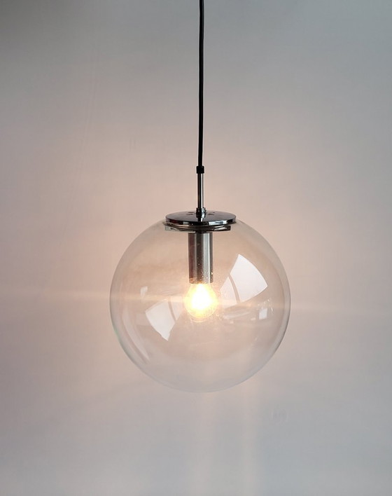 Image 1 of 6x Glashutte Limburg pendant lights 1970s
