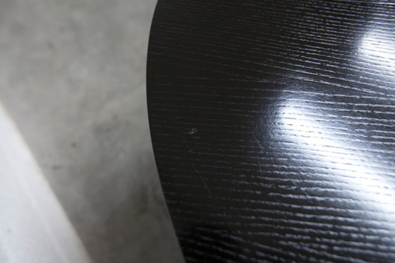 Image 1 of Osvaldo Borsani black and chrome round height-adjustable table with extension