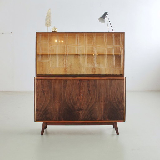 Mid-Century Highboard van Hubert Nepožitek & Bohumil Landsman, Vintage jaren 1960, volledig gerestaureerd