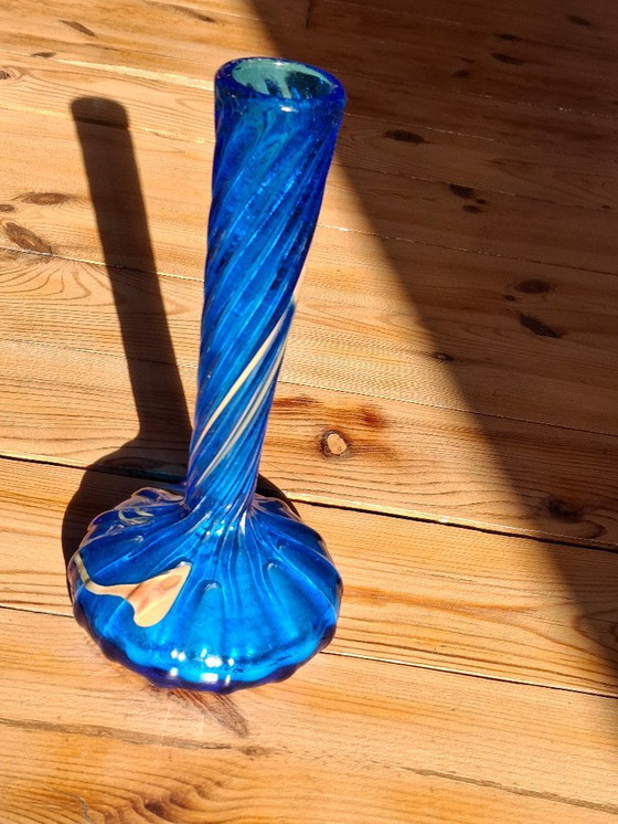 Image 1 of Berluze glass paste vase by Mic and Bob Le Bleis, 1970s, Maure-vieil glassworks