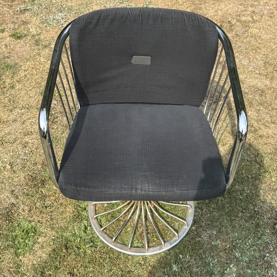Image 1 of Rima Italy Zes vintage chromen stoelen uit de jaren 70 | Gastone Rinaldi-stijl | Mid-century modern | Space Age-design