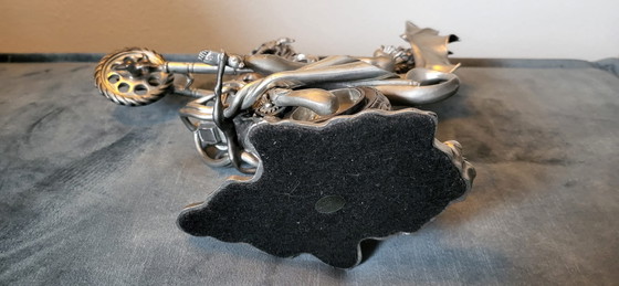 Image 1 of Passion Burns Julie Bell Franklin Mint Tin motocicletta in peltro