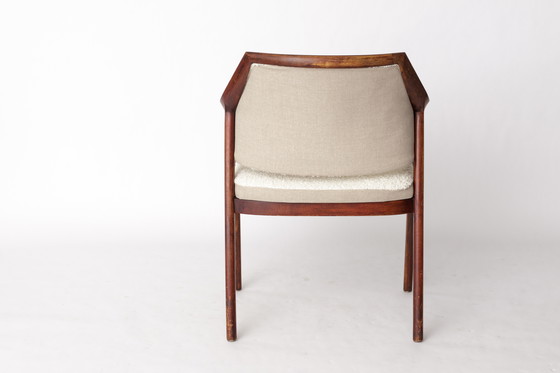 Image 1 of 1 of 4 Vintage Armchair by Slagelse – 1960s Swedish Design, Beech Wood & Wool Upholstery