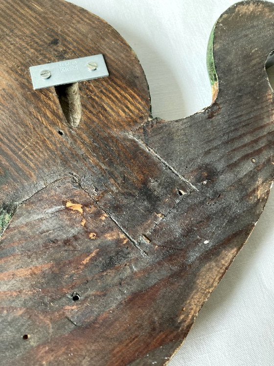 Trio di anatre germano reale in legno intagliato e dipinto, Decorazione murale, Decorazioni murali, Verde (foto 15 di 19)
