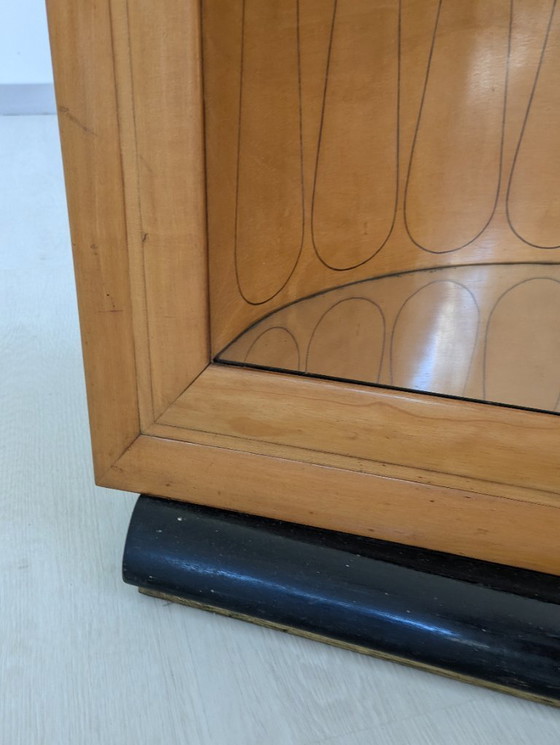 Image 1 of Dassi - Vittorio Dassi - Table d'appoint - Cristal, Bois, Laiton - Intérieur miroir