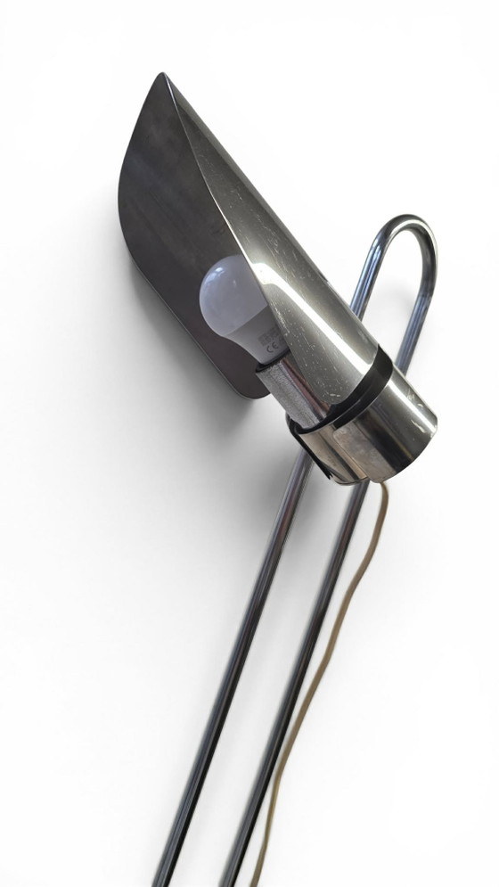 Image 1 of Chrome Space Age floor lamp attributed to Goffredo Reggiani, Italy-1970