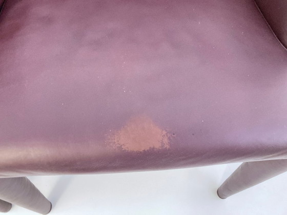 Image 1 of Set of 2 B&B Italia armchairs, full vent leather, Mario Bellini style