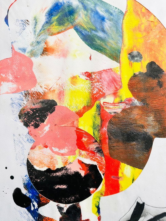 Image 1 of Origineel surrealistisch portret van D. Leafini, Frankrijk, jaren 2000