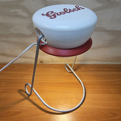 Retro jaren 90 Grolsch tafellamp/ beugellamp (mancave) bureaulamp biermerk