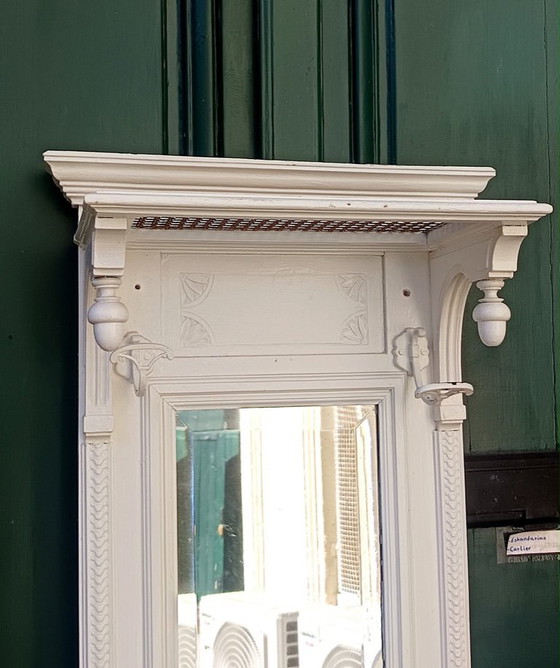 Louis XVI style wooden and cane coat rack – Shelving unit, Rattan (photo 5 of 8)