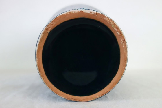 Image 1 of Large covered ceramic vase in the Bitossi style, Italy, 1970s
