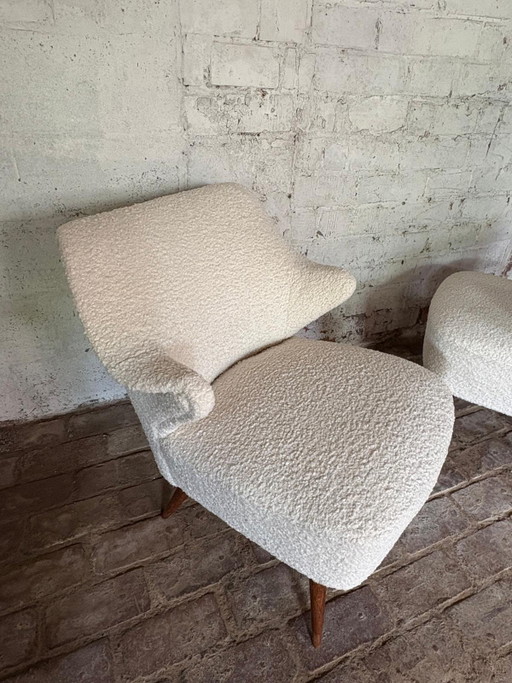 2x Mid Century modern cocktail chair teddy